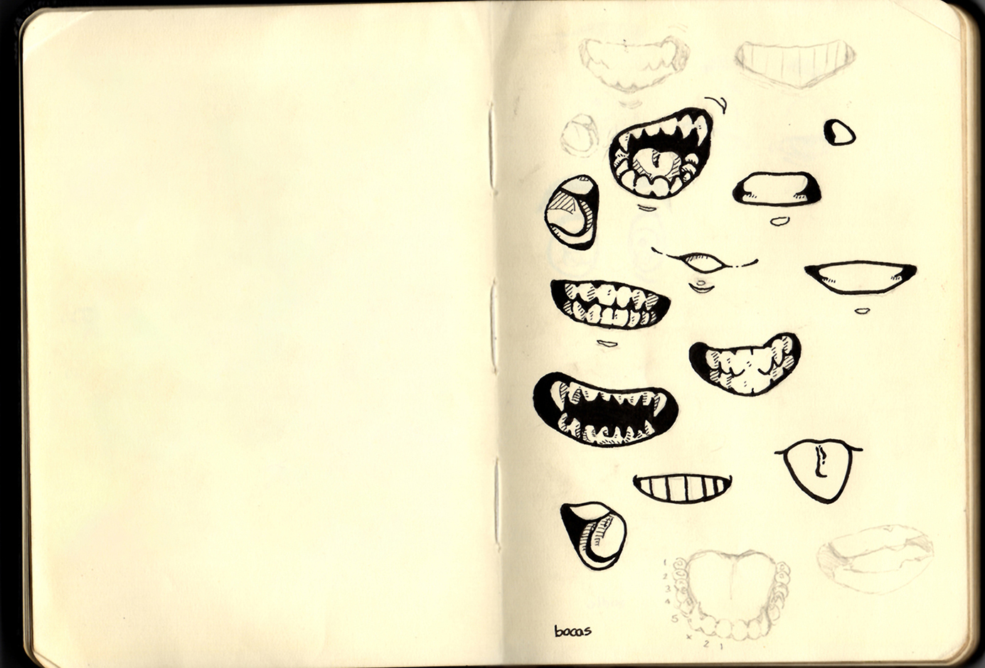 Página 1 e 2 do Sketchbook 2019