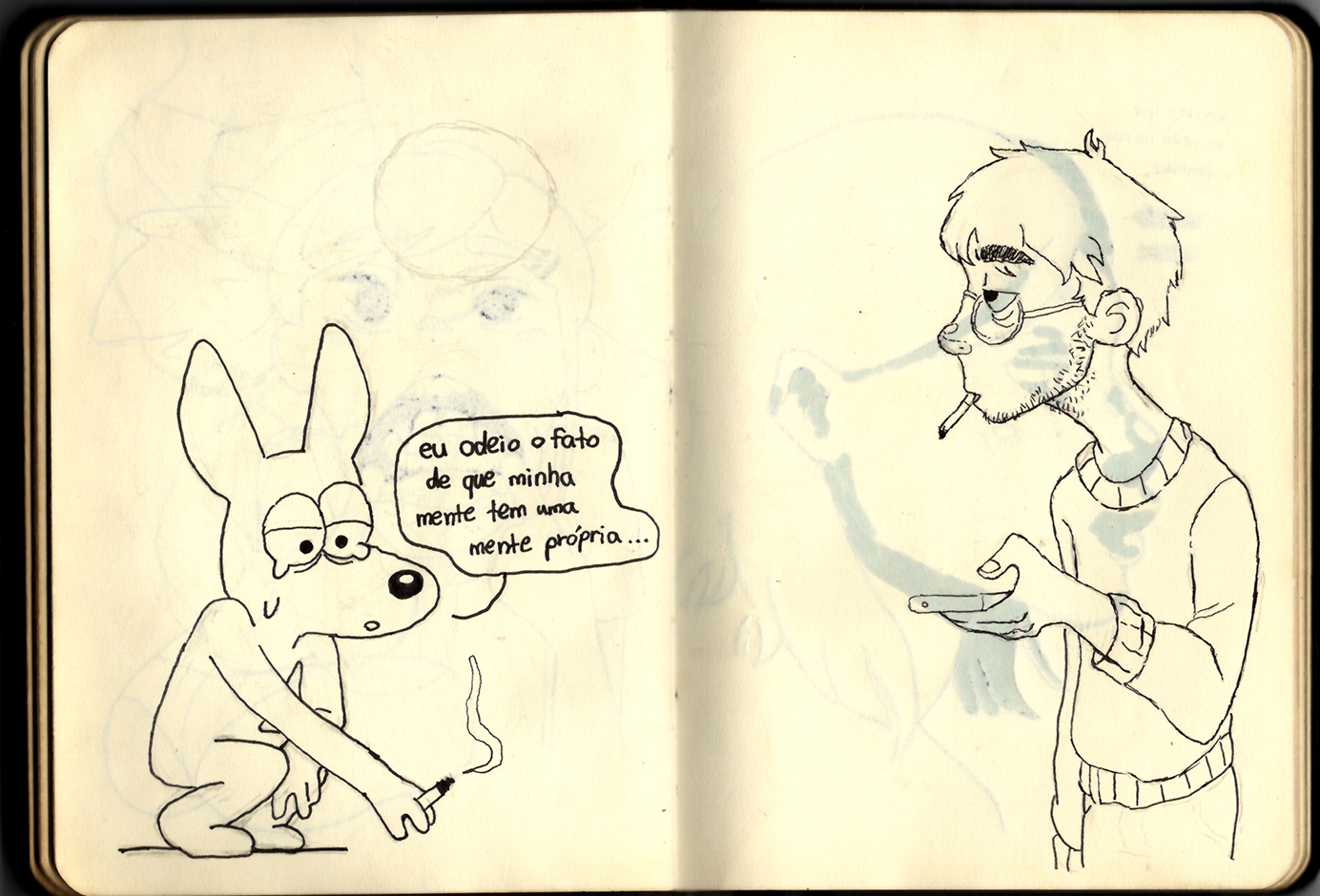 Página 57 e 58 do Sketchbook 2019